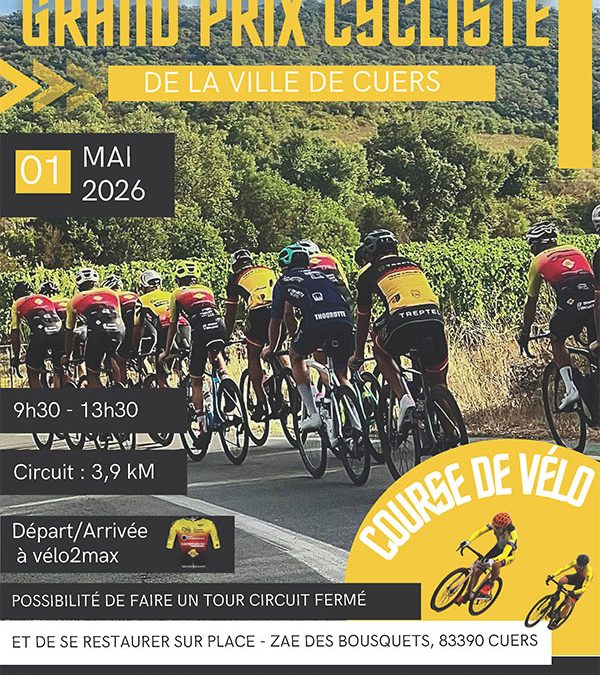 Grand Prix Cycliste de la Ville de Cuers – 1er mai 2026